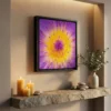 tableau fleur de lotus avec cadre flottant Tableau fleur de lotus