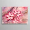 Tableau fleurs aquarelle lys roses et blancs sur fond pastel romantique, peinture florale délicate