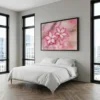 tableau fleurs aquarelle avec cadre flottant Tableau fleurs aquarelle