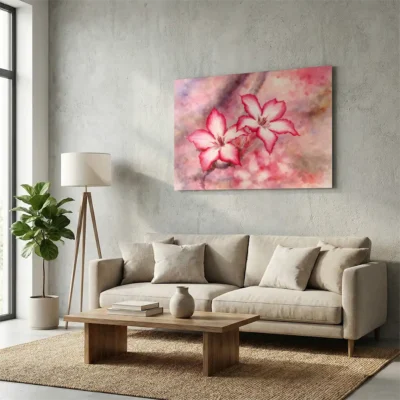 tableau fleurs aquarelle sur alu Tableau fleurs aquarelle
