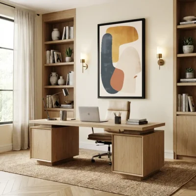 tableau formes minimalistes avec cadre flottant Tableau formes minimalistes