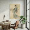 tableau geisha traditionnel sur alu Tableau geisha traditionnel - Hokusai