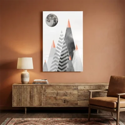 tableau geometrique scandinave sur plexiglass Tableau géometrique scandinave