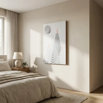 tableau geometrique scandinave sur toile tendue Tableau géometrique scandinave