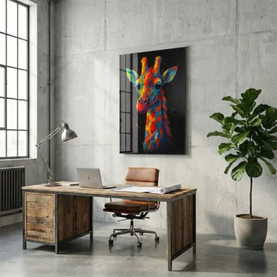 Tableau girafe pop art