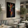 Tableau girafe pop art