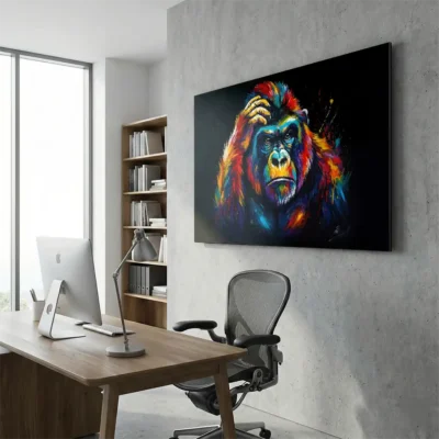 tableau gorille pop art sur alu Tableau gorille pop art