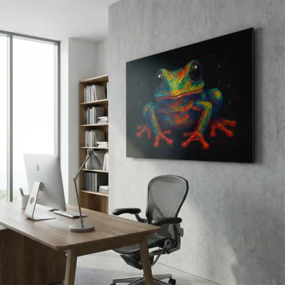 Tableau grenouille pop art