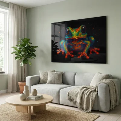 Tableau grenouille pop art