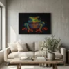 Tableau grenouille pop art