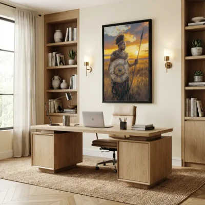 Tableau guerrier africain