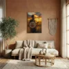 Tableau guerrier africain