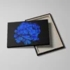 tableau hortensias bleues detail toile tendue Tableau hortensias bleues