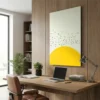 tableau jaune scandinave sur alu Tableau jaune scandinave