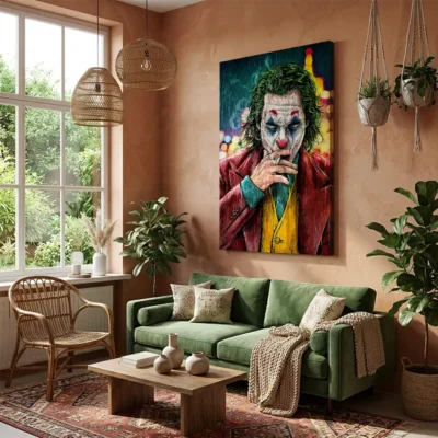 tableau joker pop art sur toile tendue Tableau Joker pop art