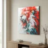 Tableau lion abstrait