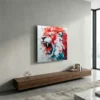Tableau lion abstrait