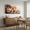 Tableau lion et lionceau