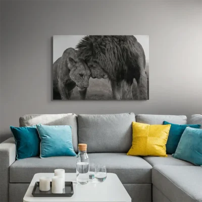 Tableau lion et lionne