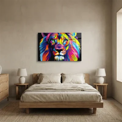 Tableau lion pop art