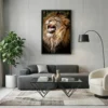 Tableau lion qui rugit