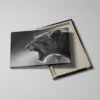 tableau lionne noir et blanc detail toile tendue Tableau lionne noir et blanc