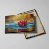tableau lotus zen detail toile tendue Tableau lotus zen