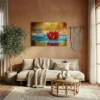 tableau lotus zen sur alu Tableau lotus zen