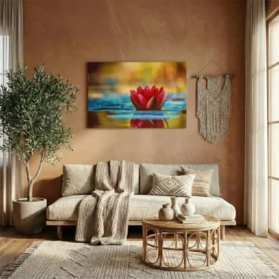 tableau lotus zen sur alu Tableau lotus zen