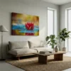 tableau lotus zen sur toile tendue Tableau lotus zen