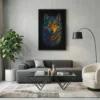 Tableau loup pop art