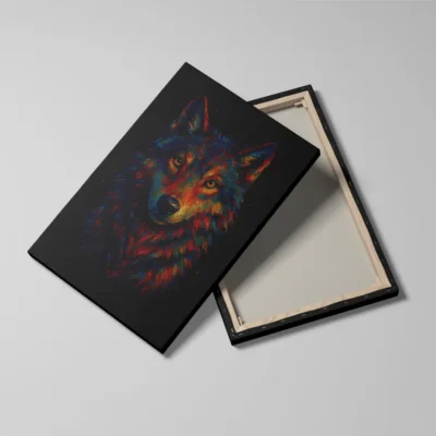 Tableau loup pop art