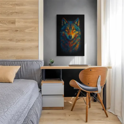 Tableau loup pop art
