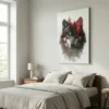 tableau loup scandinave sur alu Tableau loup scandinave