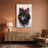 tableau loup scandinave sur plexiglass Tableau loup scandinave