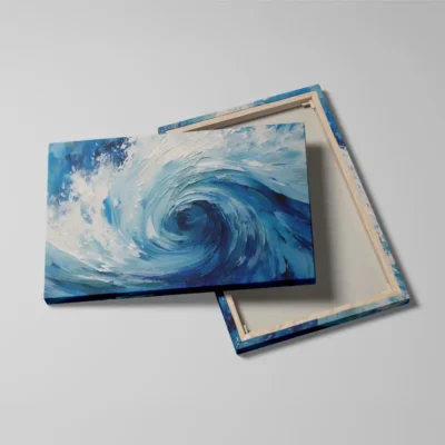 Tableau mer abstrait