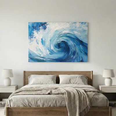 Tableau mer abstrait