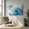 Tableau mer abstrait
