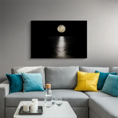tableau mer de nuit sur toile tendue Tableau mer de nuit