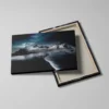 tableau mer et montagne detail toile tendue Tableau mer et montagne