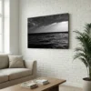 tableau mer noir et blanc sur alu Tableau mer noir et blanc