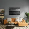 tableau mer noir et blanc sur toile tendue Tableau mer noir et blanc