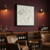 tableau minimaliste couple avec cadre flottant Tableau minimaliste couple