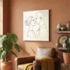 tableau minimaliste couple sur alu Tableau minimaliste couple