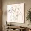 tableau minimaliste couple sur plexiglass Tableau minimaliste couple