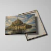 tableau mont saint michel detail toile tendue Tableau Mont Saint Michel
