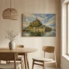 tableau mont saint michel sur toile tendue Tableau Mont Saint Michel