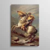 Tableau Napoléon Bonaparte franchissant les Alpes sur son cheval blanc, reproduction peinture historique