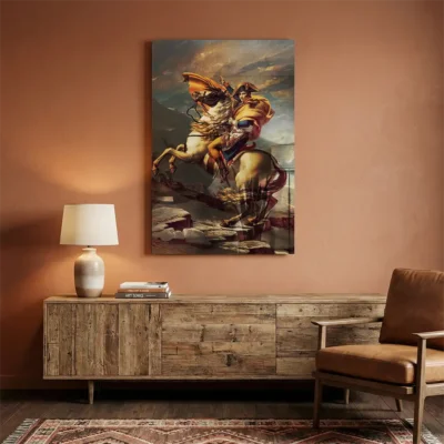 tableau napoleon cheval sur plexiglass Tableau Napoléon cheval