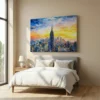 tableau new york abstrait sur toile tendue Tableau New York abstrait